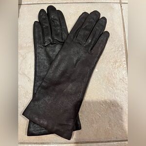 Genuine Leather Chocolate Brown Women’s Gloves Sz 6.5